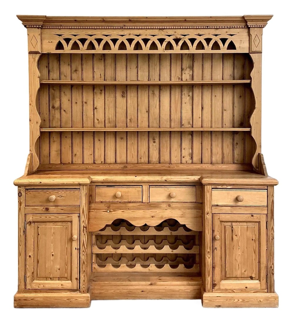 English Welsh Dresser Style Pine Hutch 76.5 x 20 x 84 (1 of 10)
