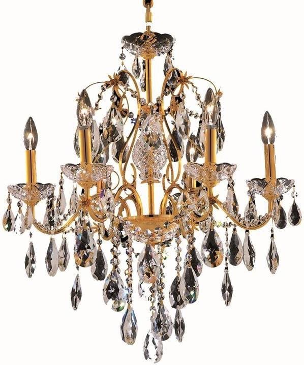 Elegant Lighting St. Francis Rococo Bowl Chandelier 6-Light Crystal (1 of 1)