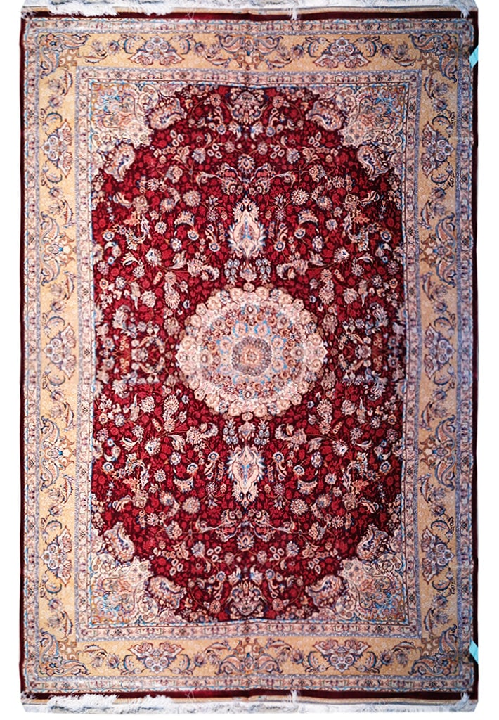 Luxurious 6.6 x 9.10 Burgundy Bamboo Silk Turkish Area Rug: Luxurious 6.6 x 9.10 Burgundy Bamboo Silk Turkish Area Rug Free continental US Shipping Elevate your interior with the stunning 6' x 10' Burgundy Bamboo Silk Turkish Rug. This exquisite area rug is me