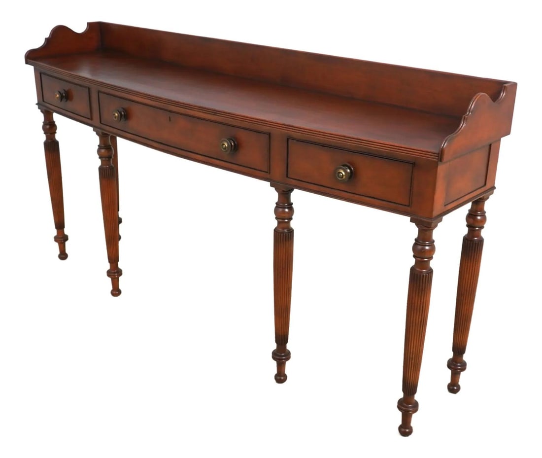 Baker Sheraton Style Cherry Walnut Sideboard with Dovetailed Drawers (1 of 10)