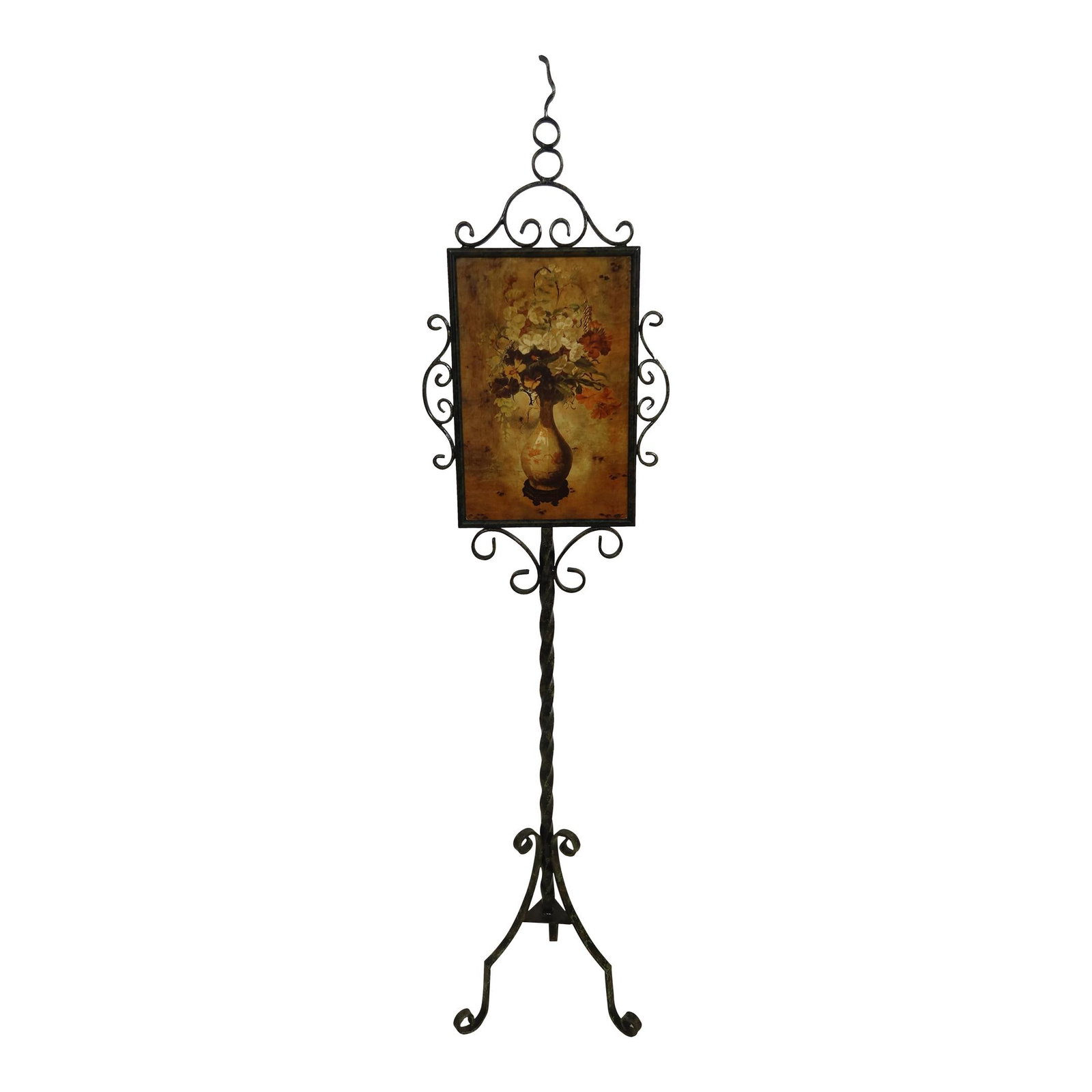 20 Year Old Iron Standing Screen with Green Patina Finish (1 of 6)