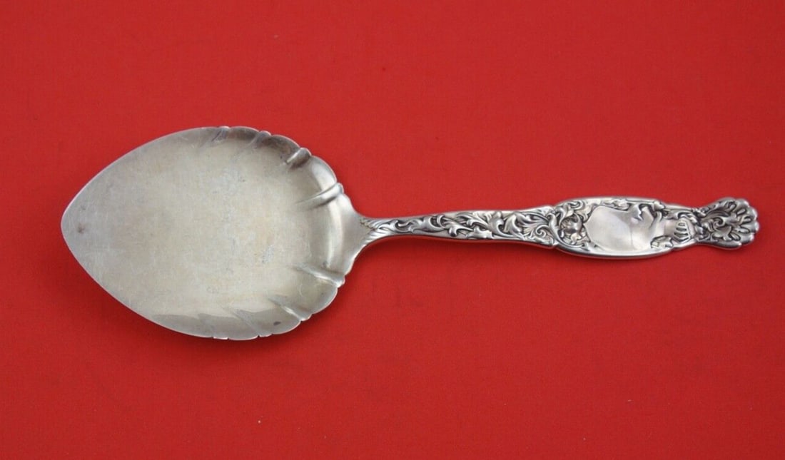 Whiting Heraldic Sterling Silver 8 Inch Waffle Server (1 of 2)