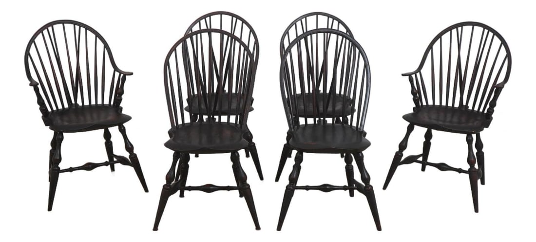 Black Wood Windsor Side Chair Warren Chair Works (1 of 10)