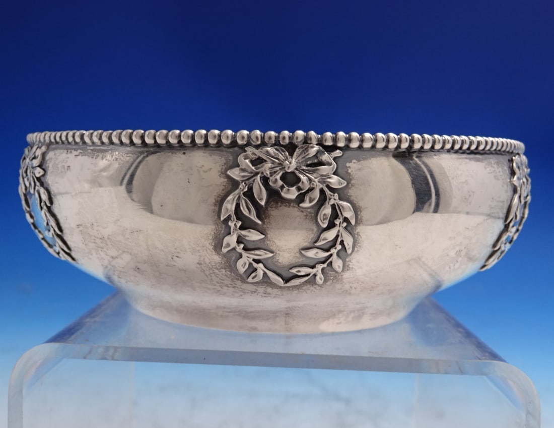 Sterling Silver Nut Bowl with Beaded Edge Napoleon Pattern by Shiebler (1 of 4)