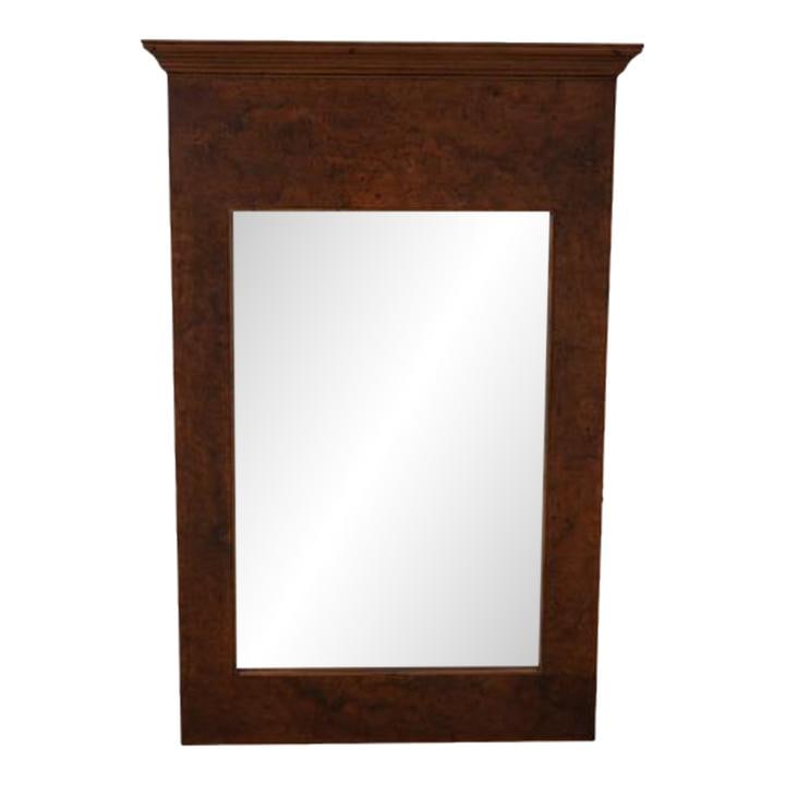 Elegant Large Italian Burl Walnut Mirror 42x62 (1 of 9)