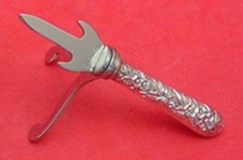 Pair of Kirk Repousse Sterling Silver Corn Holders with Stands (1 of 1)