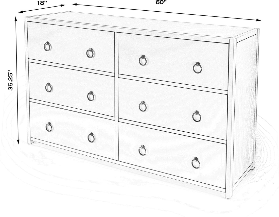 Butler Specialty Transitional Wood Dresser Natural Mango Finish (1 of 1)