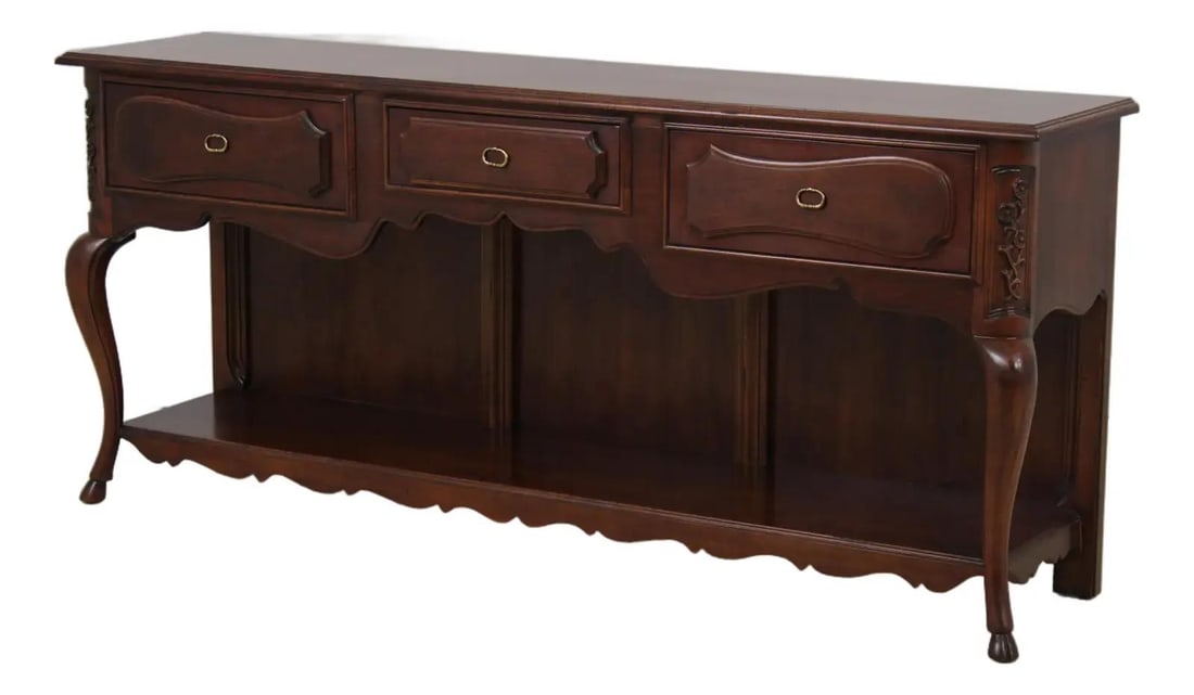 Mt Airy Cherry Wood French Sideboard 2 Tier Queen Anne Legs (1 of 10)