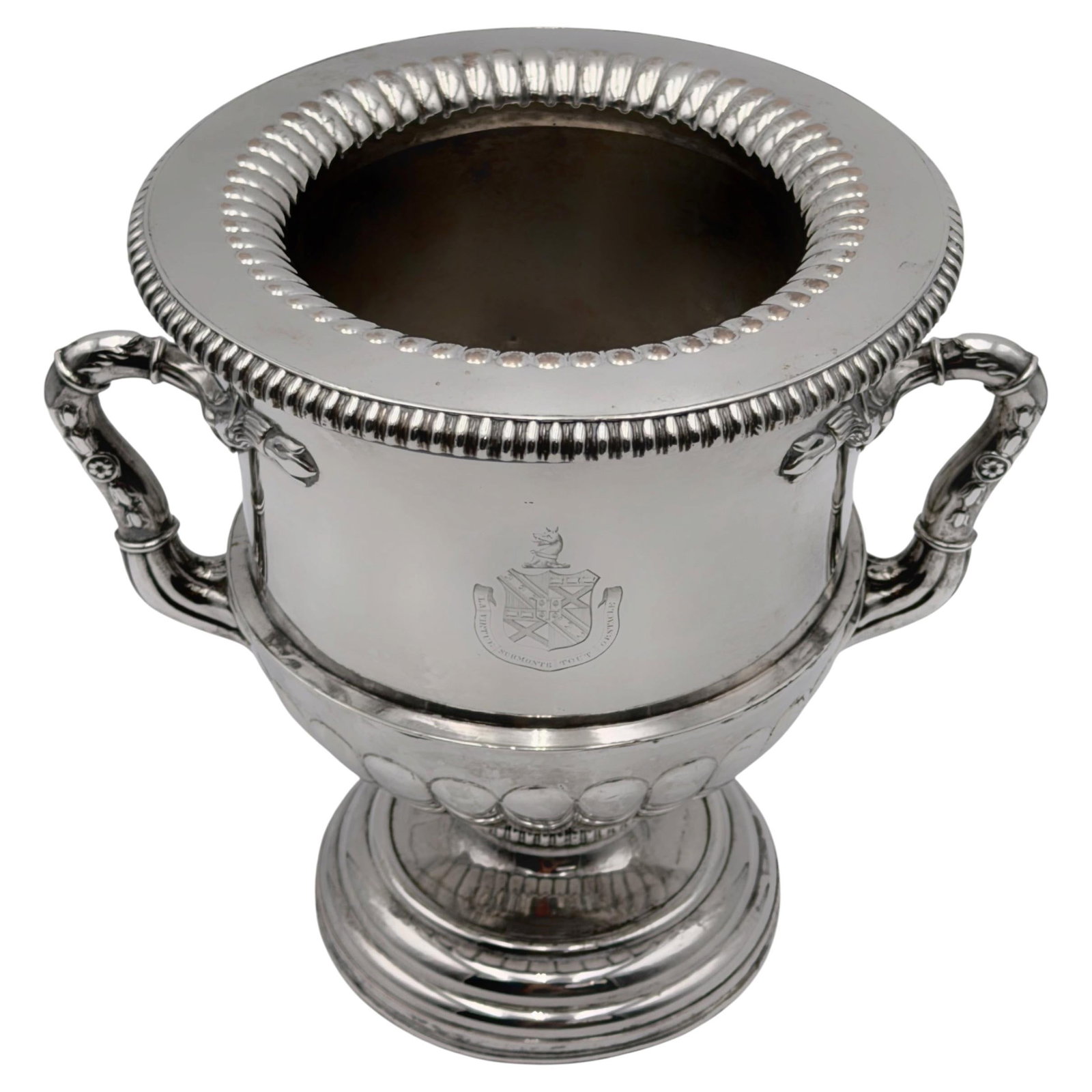 Regency Sheffield Plate Armorial Wine Cooler in Matthew Boulton Manner (1 of 15)