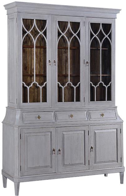 Scandinavian Style Rosalind Solid Wood China Cabinet 96H 69W 18.5D (1 of 4)