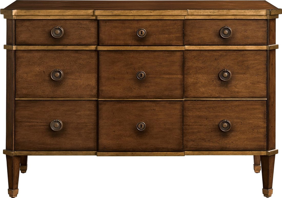 French Country Style Chest in Blue European Cherry by Port Eliot: French Country Style Chest in Blue European Cherry by Port Eliot This elegant French country style chest is crafted from European cherry wood and features a blue European cherry finish. Designed with 