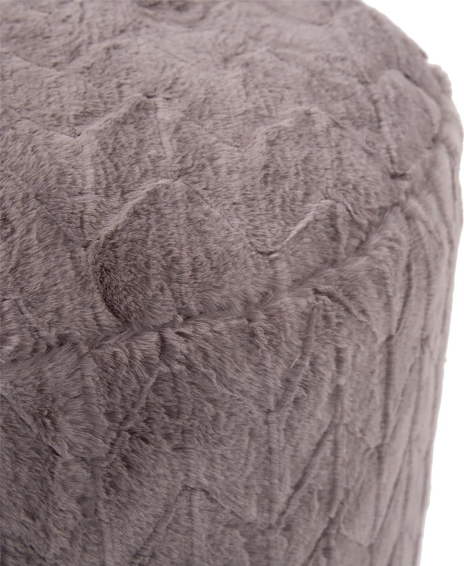Howard Elliott Round Angora Stone Foot Pouf Contemporary Design: Howard Elliott Round Angora Stone Foot Pouf Contemporary Design Enhance your living space with this Traditional Round Foot Pouf in Angora Stone. This contemporary-style pouf features a hand-finished z