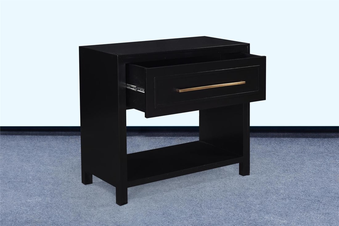 Elegant Black Wilmont Nightstand for Stylish Bedrooms: Elegant Black Wilmont Nightstand for Stylish Bedrooms Enhance your bedroom decor with the stylish Black Wilmont Nightstand, designed to bring elegance and functionality to your space. This nightstand 