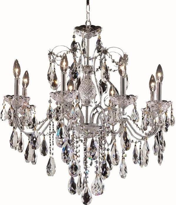 St Francis 8 Light Chrome Crystal Bowl Chandelier (1 of 1)