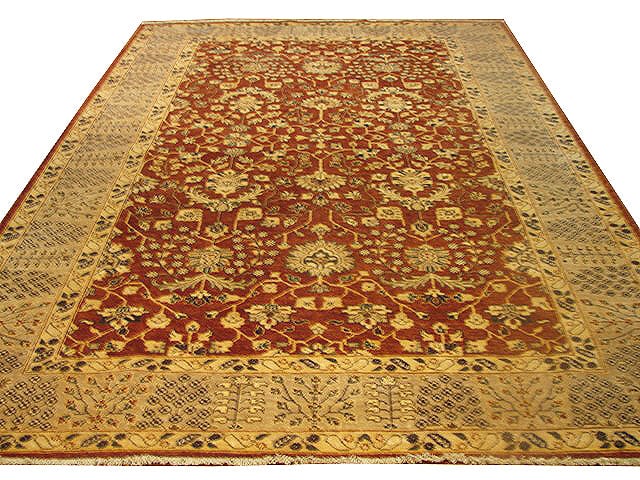 Elegant 6.4 x 9 Chobi Peshawar Handmade Wool Rug in Rust Green: Elegant 6.4 x 9 Chobi Peshawar Handmade Wool Rug in Rust Green Free continental US Shipping Elevate your home decor with this exquisite 6'4" x 9' Chobi Peshawar Handmade Natural Wool Rug in a striking