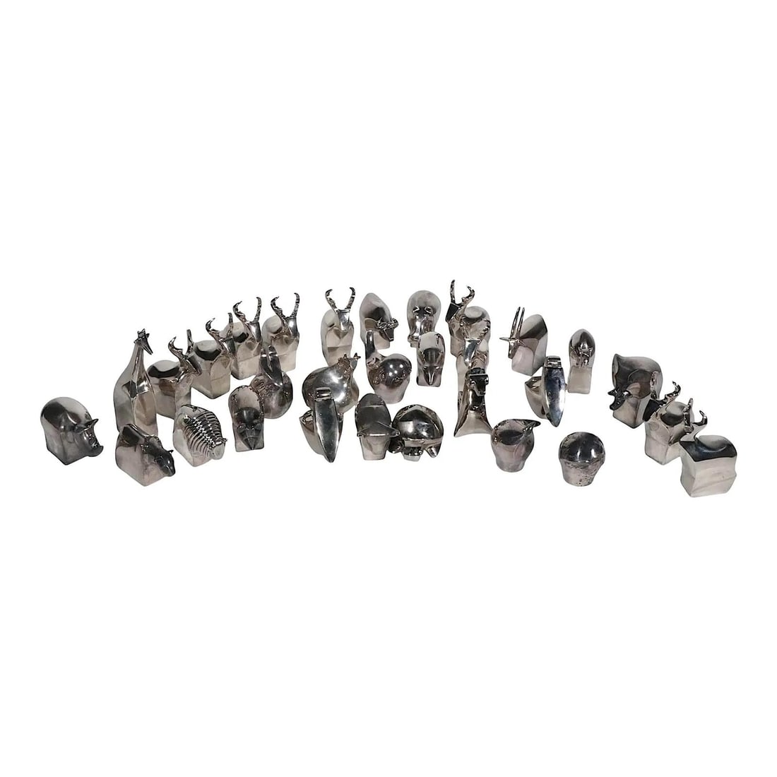 Vintage Dansk Designs Zoo Series Silver Plate Animals Set of 30 by Gunnar Cyren: Vintage Dansk Designs Zoo Series Silver Plate Animals Set of 30 by Gunnar Cyren Discover a rare opportunity to own a complete collection of 30 assorted silver plate animals from the renowned Zoo Serie