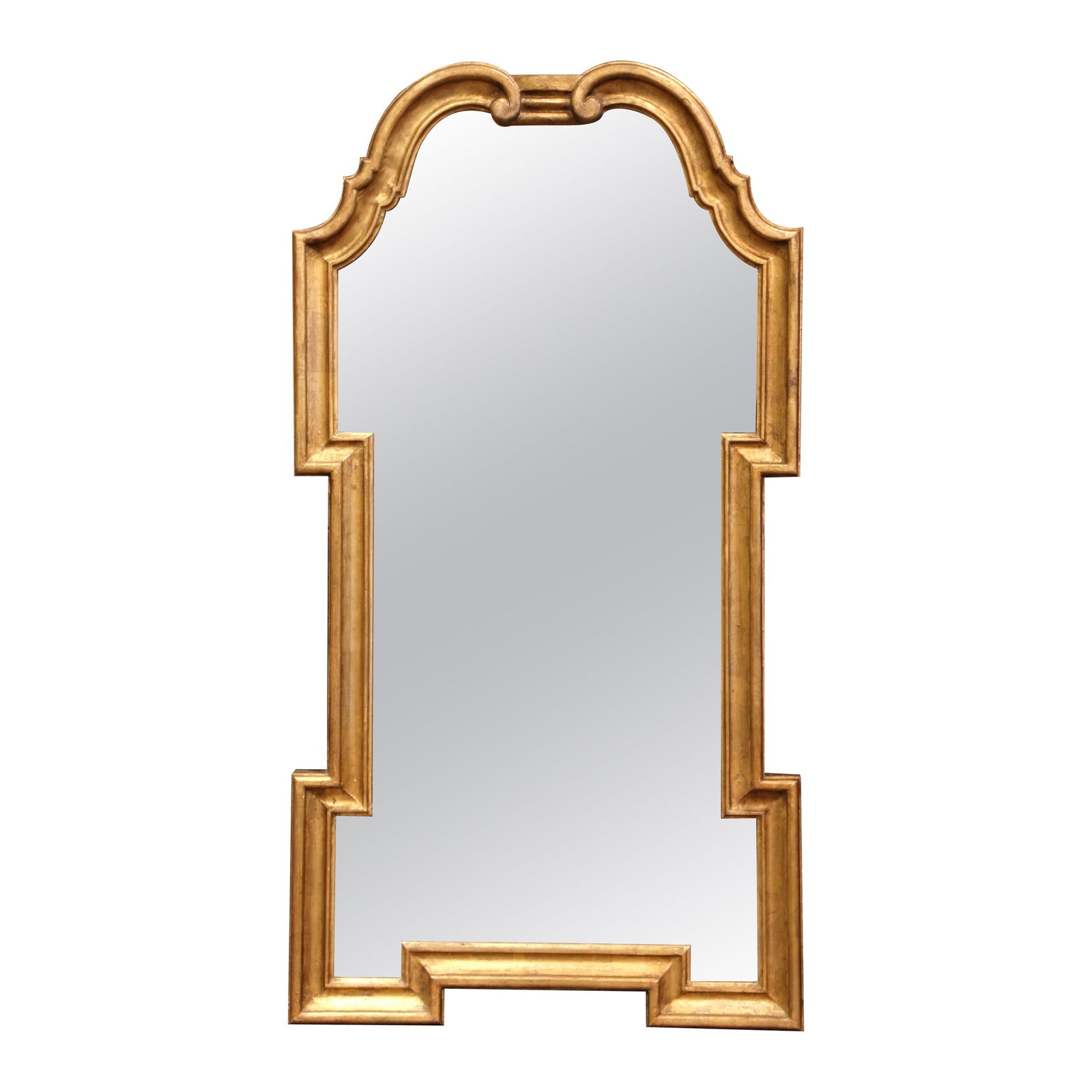 Italian Giltwood Neoclassical Wall Mirror Hand Carved Mid-20th Century: Italian Giltwood Neoclassical Wall Mirror Hand Carved Mid-20th Century This mid-century Italian neoclassical wall mirror features a hand-carved giltwood frame with a rich patinated gold leaf finish. C