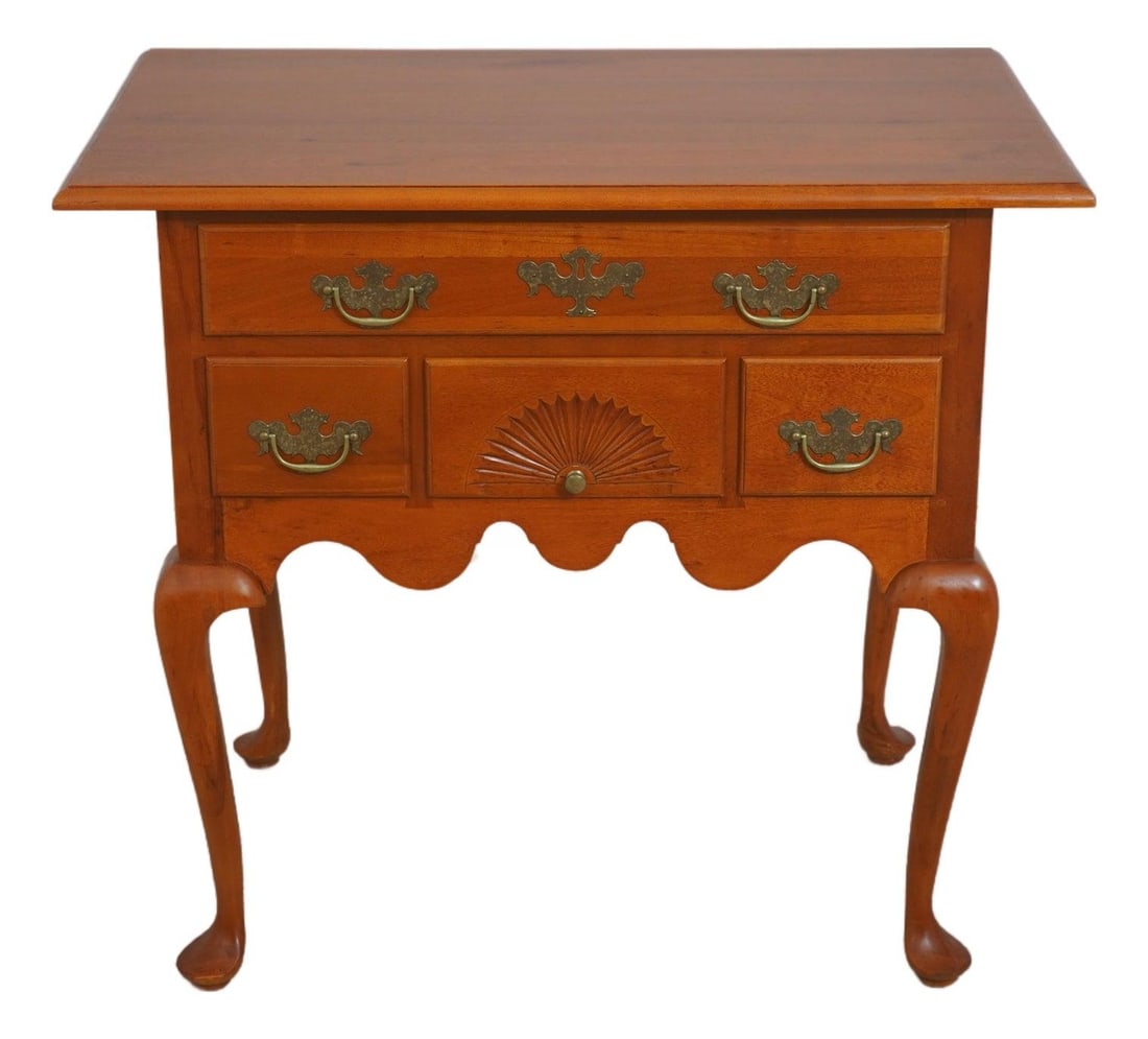 Queen Anne Style Lowboy Dressing Table Cherry Finish 33.5w x 20d x 31h (1 of 10)