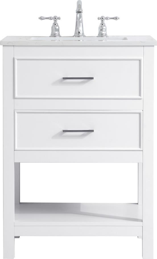 Elegant Lighting Compact Bathroom Vanity with Quartz Top (1 of 1)
