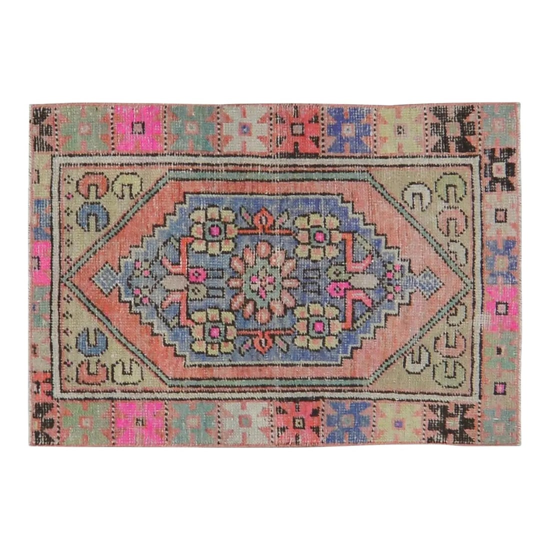 Handmade Anatolian Wool Area Rug 2'6" x 3'9" Vintage Turkish Carpet: Handmade Anatolian Wool Area Rug 2'6" x 3'9" Vintage Turkish Carpet This vintage Turkish Anatolian rug is hand-knotted from wool using traditional rug-making techniques. It features a tan color and a 