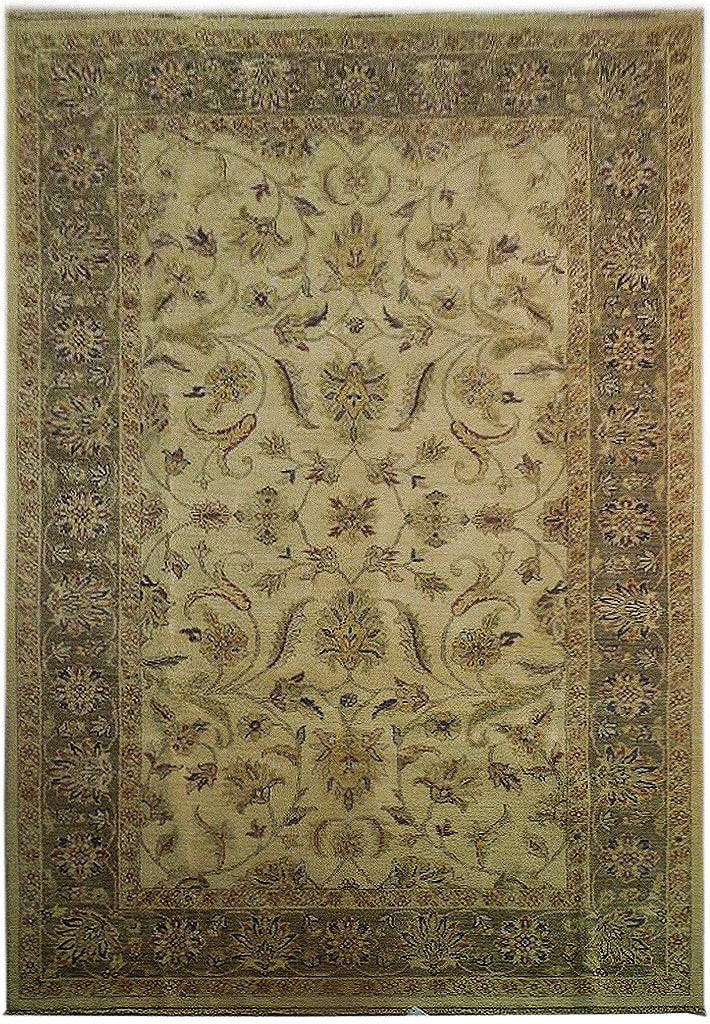 5.5 x 8.6 Ivory Handwoven Chobi Rug with Eco-Friendly Dyes: 5.5 x 8.6 Ivory Handwoven Chobi Rug with Eco-Friendly Dyes Free continental US Shipping Enhance your living space with this stunning 5.5 x 8.6 Ivory Vegetable Dyed Chobi Rug, a perfect fusion of tradi