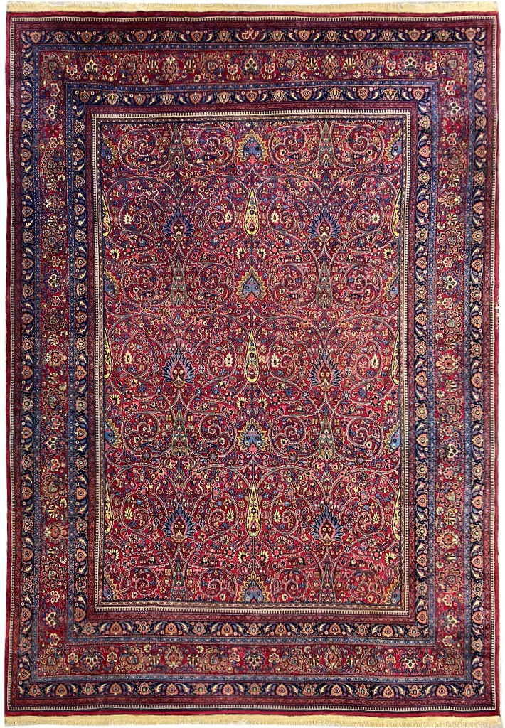 Antique Persian Khorasan Saber Large Rug 11.6 x 19.5 ft Signed (1 of 12)