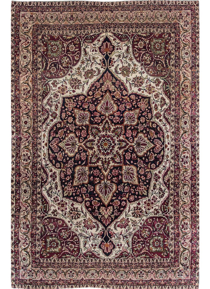 Vintage Kerman Wool Rug 20th Century Hand-Knotted Floral Design 8'1 x 12'6: Vintage Kerman Wool Rug 20th Century Hand-Knotted Floral Design 8'1 x 12'6 Enhance your space with this stunning 20th Century Antique Kerman Wool Rug. Hand-knotted from luxurious wool, this vintage pi
