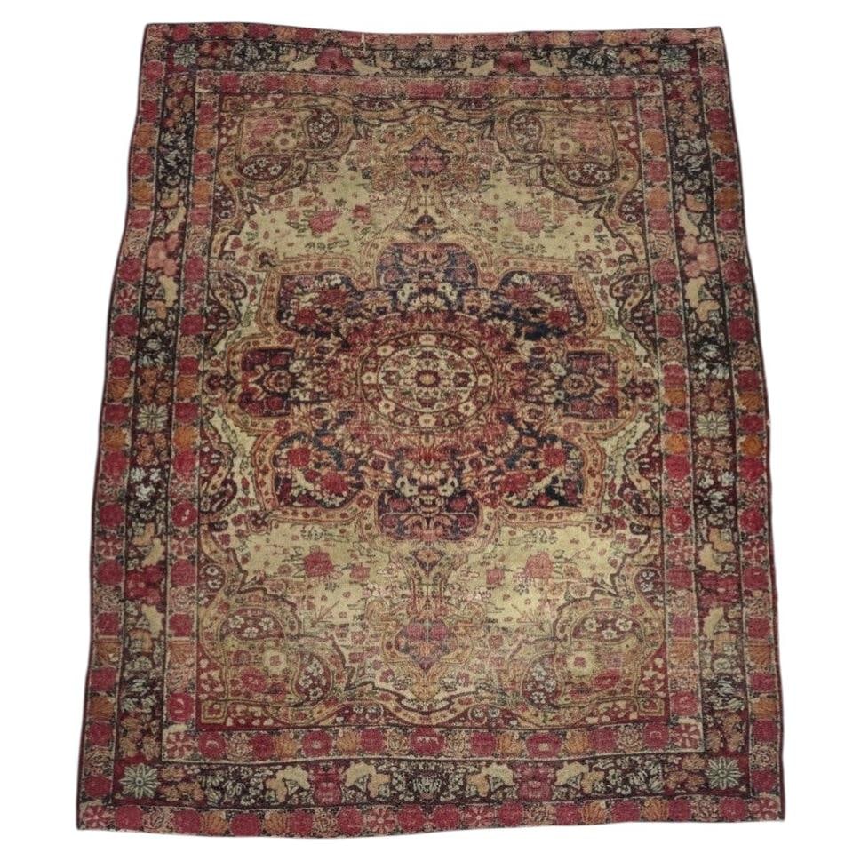 Early 20th Century Kerman Persian wool rug 66.5 x 52.75 in (1 of 7)