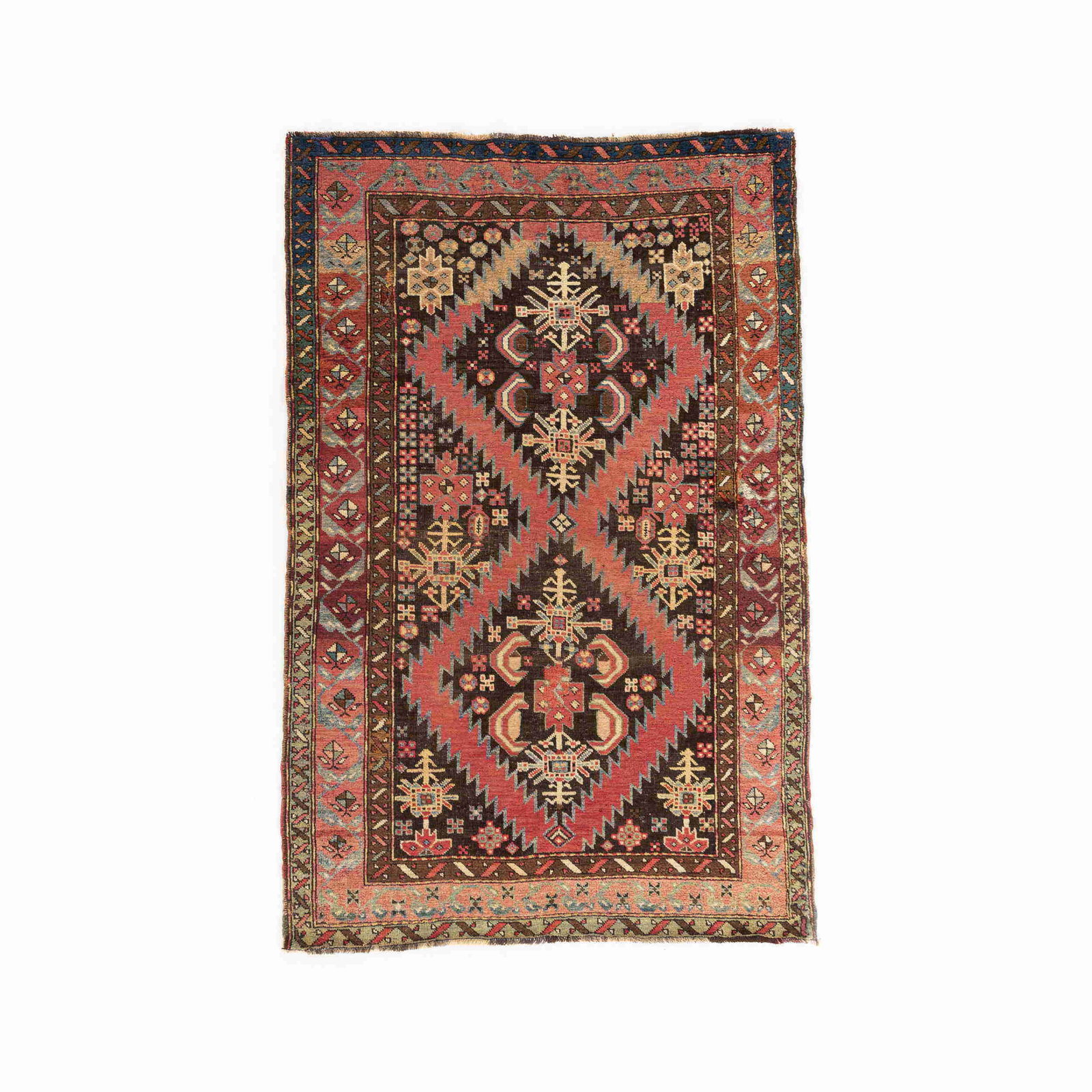 Authentic Handmade Kazak Wool Carpet 50.4 x 76 Double Knot (1 of 8)