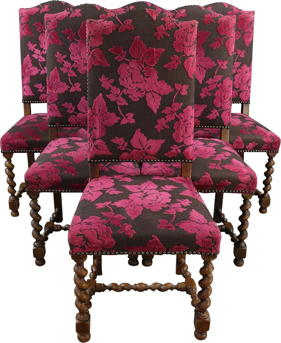 1900 French Antique Oak Dining Chair Rustic Style (1 of 8)