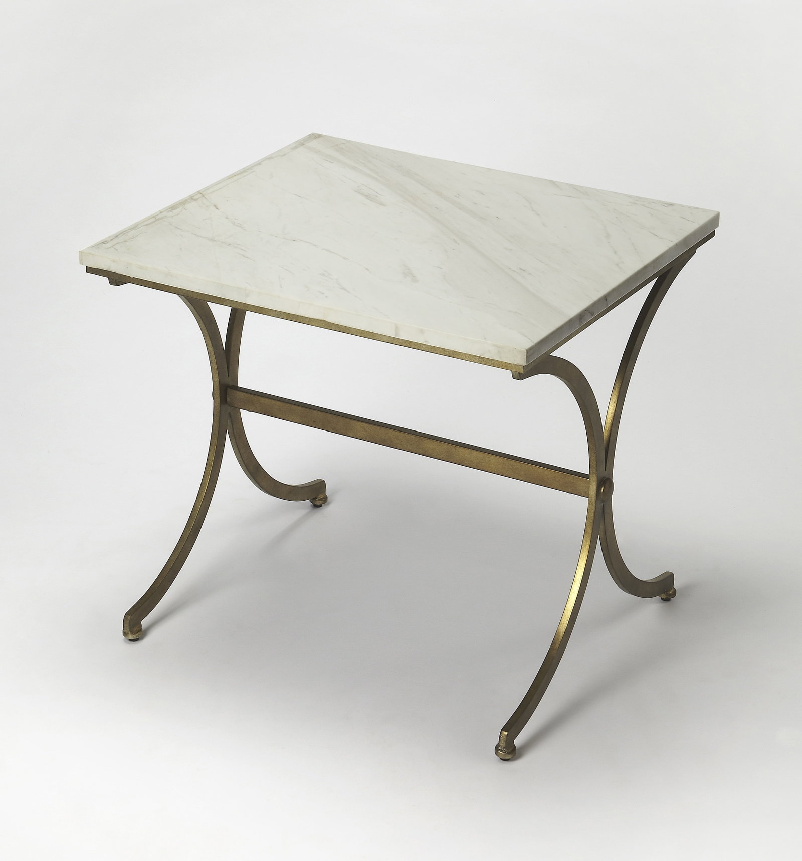 Butler Modern Gold Pamina Side Table with Marble Top (1 of 3)