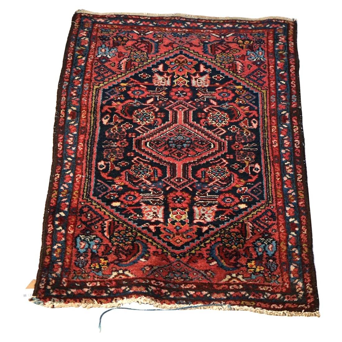 Malayar Wool Oriental Throw Rug c1920 (1 of 9)