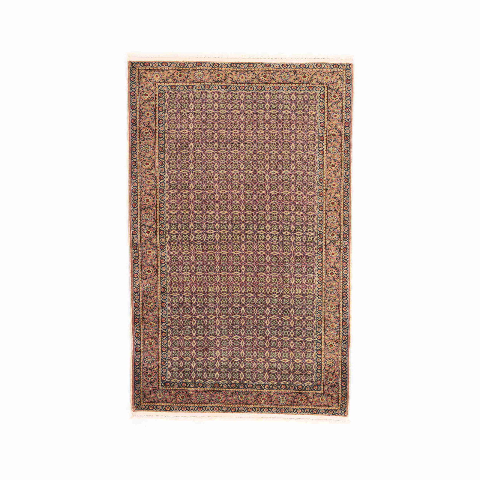 Authentic Handmade Kayseri Carpet Wool on Cotton 45.7 x 71.7 Inches: Authentic Handmade Kayseri Carpet Wool on Cotton 45.7 x 71.7 Inches This authentic handmade Kayseri carpet beautifully combines wool on cotton for a luxurious feel. Crafted using double knots, it feat