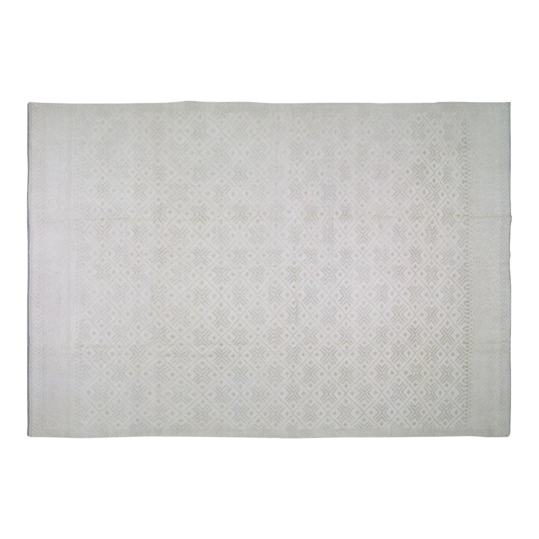 Large Wool Moroccan Beni Ourain Area Rug With Textured Pile 10'X14'5": Large Wool Moroccan Beni Ourain Area Rug With Textured Pile 10'X14'5" This 1990s Moroccan Beni Ourain rug is hand-knotted from wool and features natural colors with a contemporary style. The rug offer