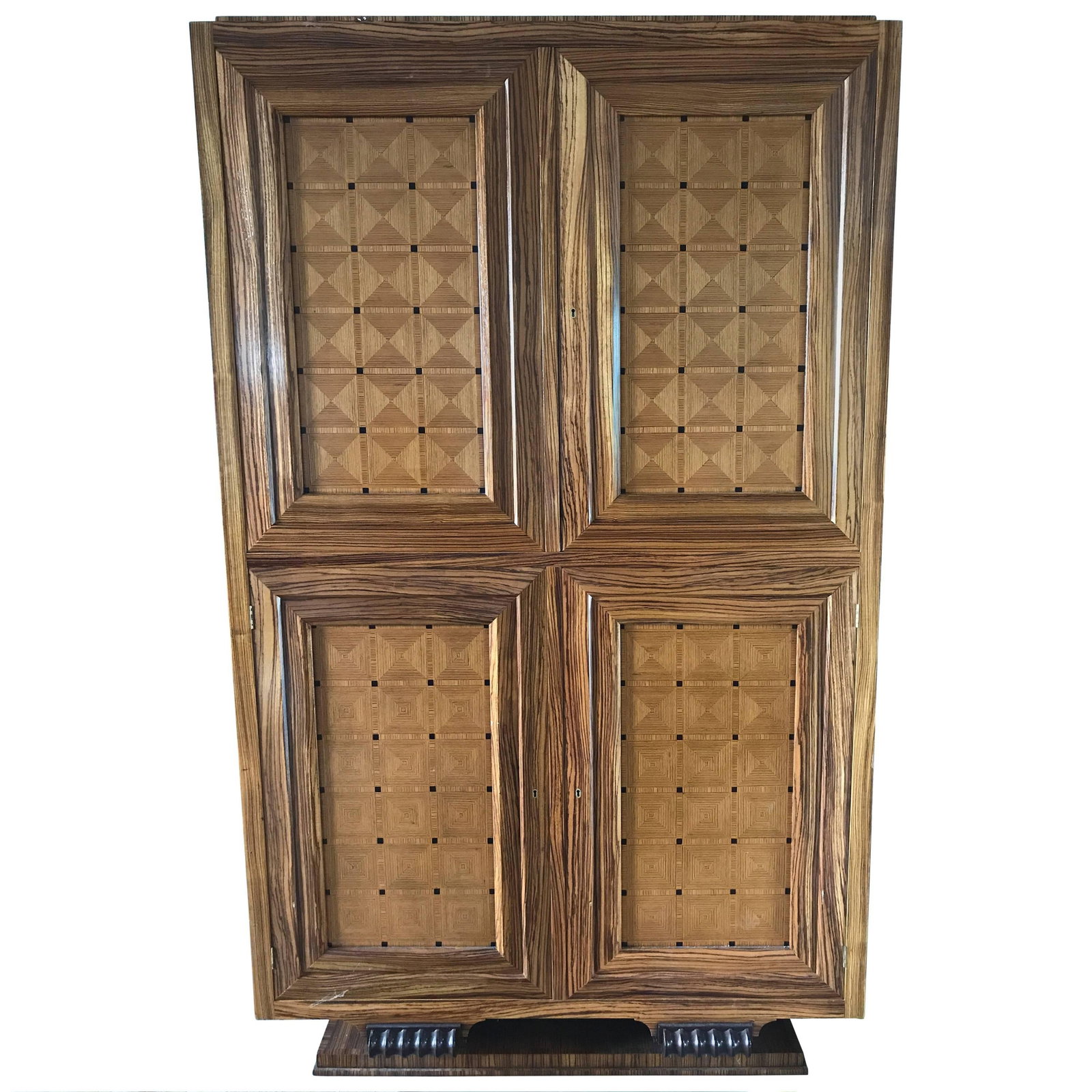 Lucien Rollin Art Deco Marquetry Armoire by William Switzer 2010s: Lucien Rollin Art Deco Marquetry Armoire by William Switzer 2010s Elevate your living space with this exquisite Lucien Rollin massive Art Deco style marquetry armoire, crafted by the talented William 