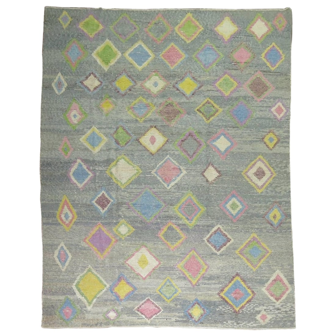 Unique Vintage Turkish Tulu Rug 10' x 14'8' Handwoven Organic Modern Hemp Wool (1 of 10)