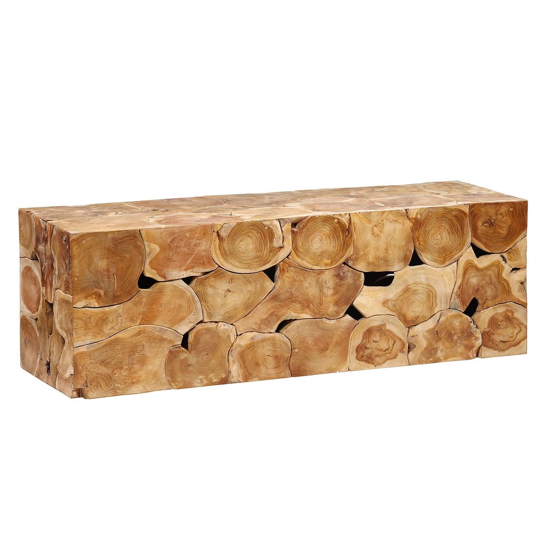 Teak Wood Briar Collection Indoor Outdoor Bench 18H 55W 16D (1 of 1)
