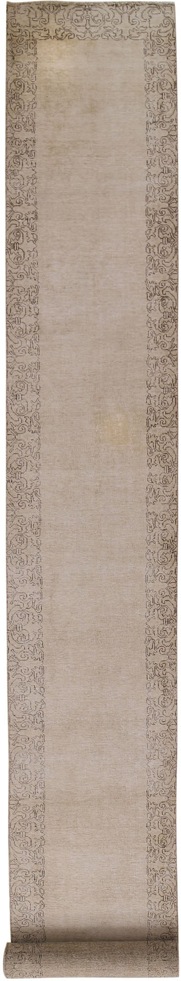 2.3 x 18.3 Vintage Handwoven Whitewash Runner Rug Wool Iran: 2.3 x 18.3 Vintage Handwoven Whitewash Runner Rug Wool Iran Free continental US Shipping Introducing the exquisite 2'3" x 18'3" Traditional Whitewash Runner Rug, a timeless fusion of elegance and char