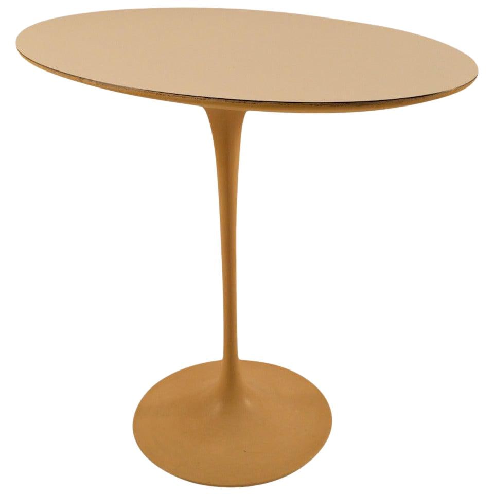 Saarinen for Knoll Vintage Oval Table White Laminate Iron Base (1 of 5)