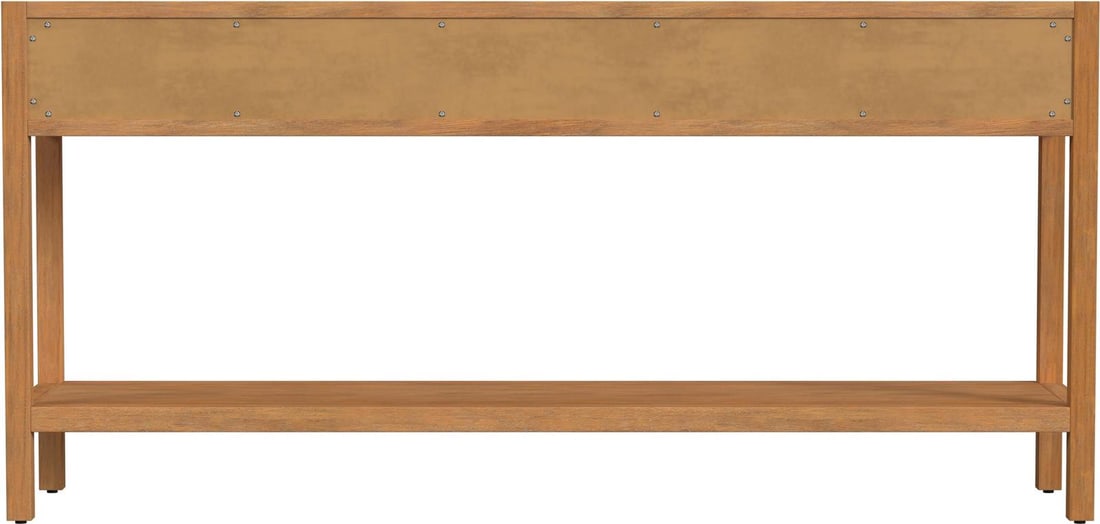 Butler Specialty Modern Console Table Natural Mango Finish 65 Inch: Butler Specialty Modern Console Table Natural Mango Finish 65 Inch Enhance your modern space with this Elegant Butler Console Table, a perfect blend of style and functionality. Crafted from a combinat