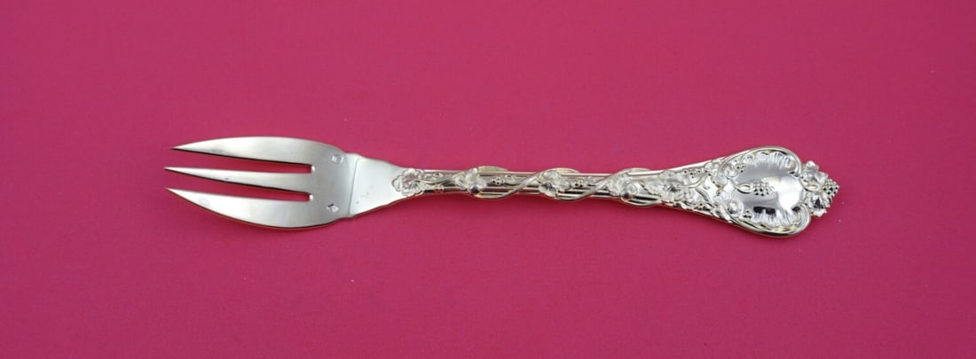 Odiot Demidoff Vermeil Sterling Silver Salad Fork 7.5 Inches Unused: Odiot Demidoff Vermeil Sterling Silver Salad Fork 7.5 Inches Unused Experience elegance with the Demidoff Vermeil Salad Fork by Odiot. This exquisite piece, crafted from high-quality sterling silver, 