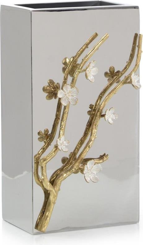 John-Richard Sumana Ceramic Vase 14 Inches Hollywood Regency Style: John-Richard Sumana Ceramic Vase 14 Inches Hollywood Regency Style Introducing the Elegant Sumana Vase, a stunning piece perfect for enhancing traditional decor. This exquisite vase is crafted from du