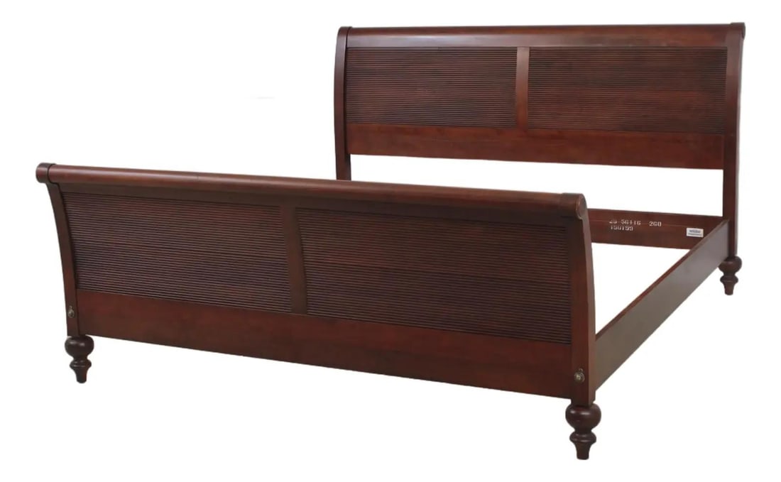Ethan Allen King Sleigh Bed British Classics Wood 83w x 94d x 48h (1 of 10)