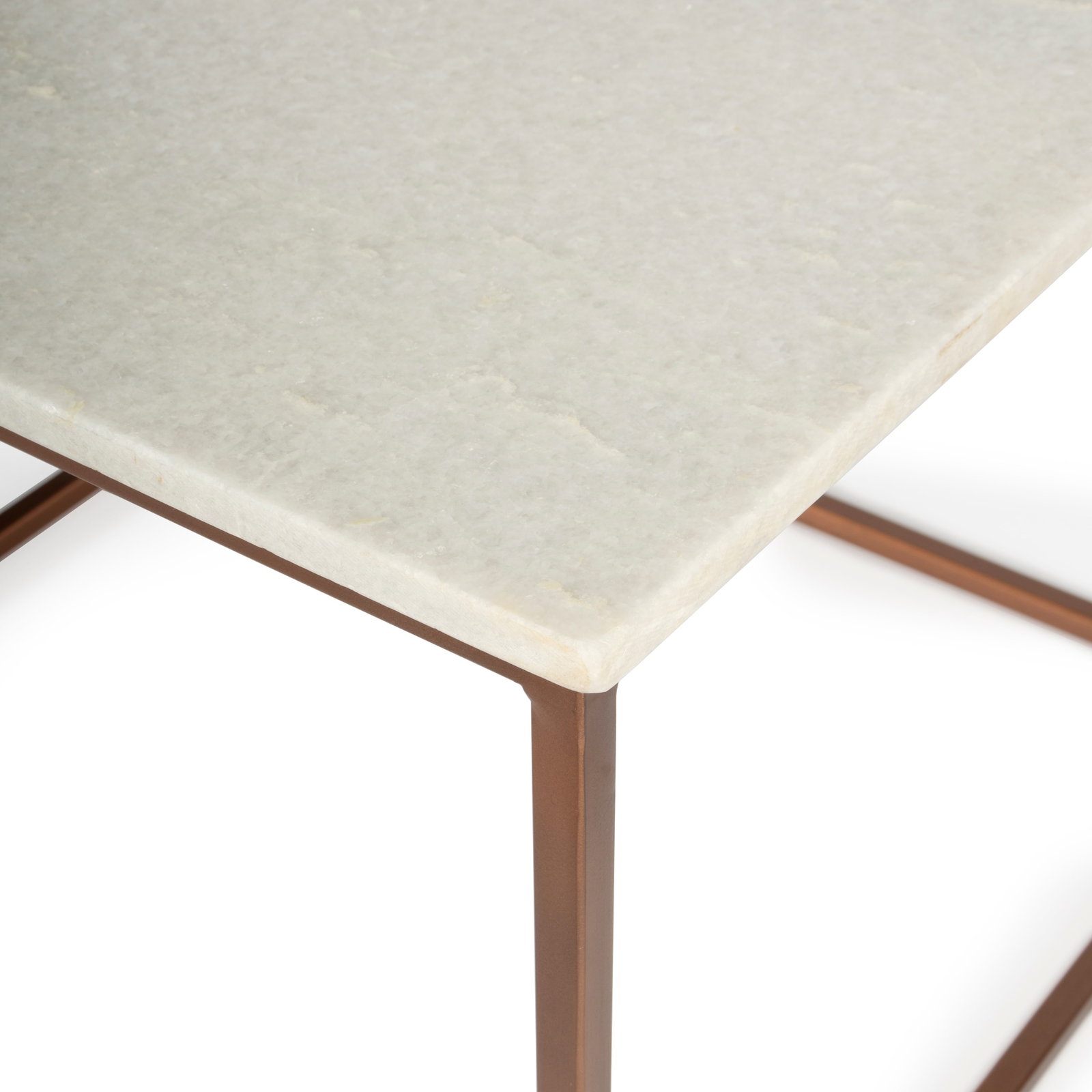 Butler Marble and Bronze Rectangular Coffee Table - 5