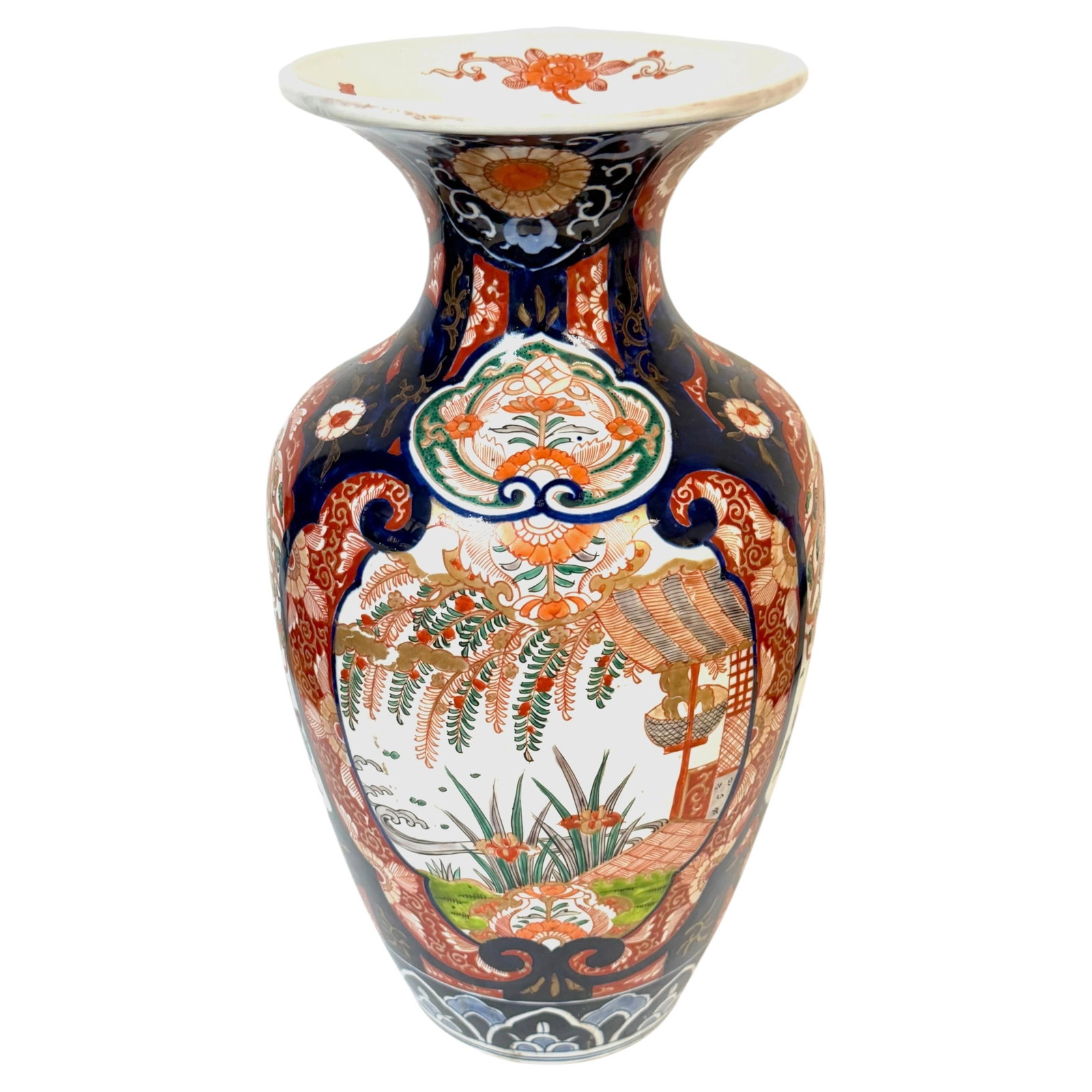 17.5 in Japanese Imari porcelain vase attributed to Fukagawa (1 of 16)