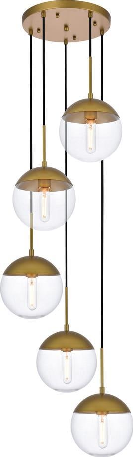 Elegant Lighting Eclipse Brass Pendant Light UL-Listed 9H 18W 40W: Elegant Lighting Eclipse Brass Pendant Light UL-Listed 9H 18W 40W Illuminate your space with the Stylish Eclipse Brass Pendant Light Fixture, a perfect blend of modern design and transitional style. T