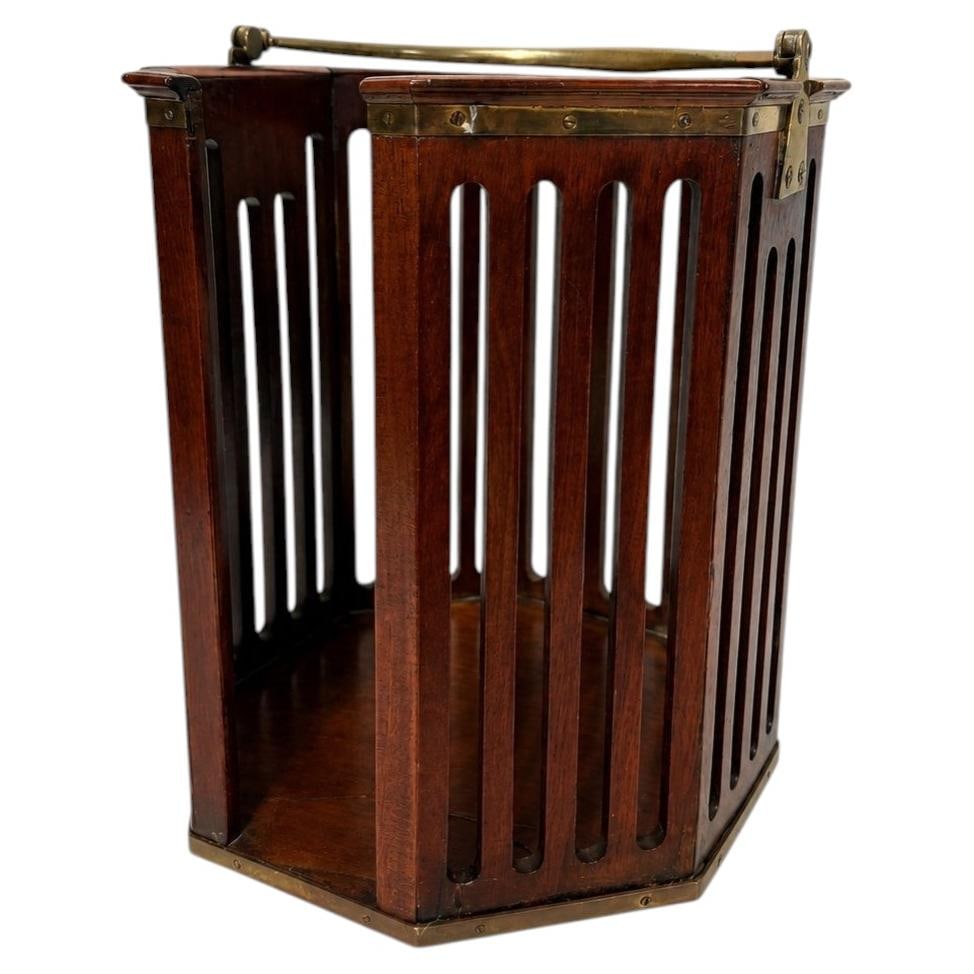 Georgian Mahogany Brass Plate Carrier England (1 of 9)
