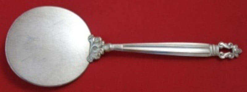 Georg Jensen Acorn Sterling Silver Tomato Server 8 7/8 inches: Georg Jensen Acorn Sterling Silver Tomato Server 8 7/8 inches This exquisite tomato server from the Acorn pattern by Georg Jensen is crafted from high-quality sterling silver, showcasing a beautiful a