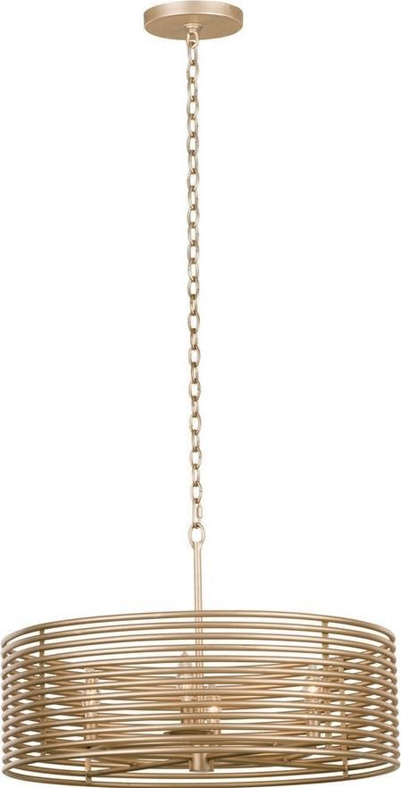 Kalco Emery Modern Gold Mid-Century Pendant Light 4 Bulbs: Kalco Emery Modern Gold Mid-Century Pendant Light 4 Bulbs Elevate your home decor with this stylish Mid-Century Pendant light, designed to bring modern elegance to any room. Crafted from high-quality 