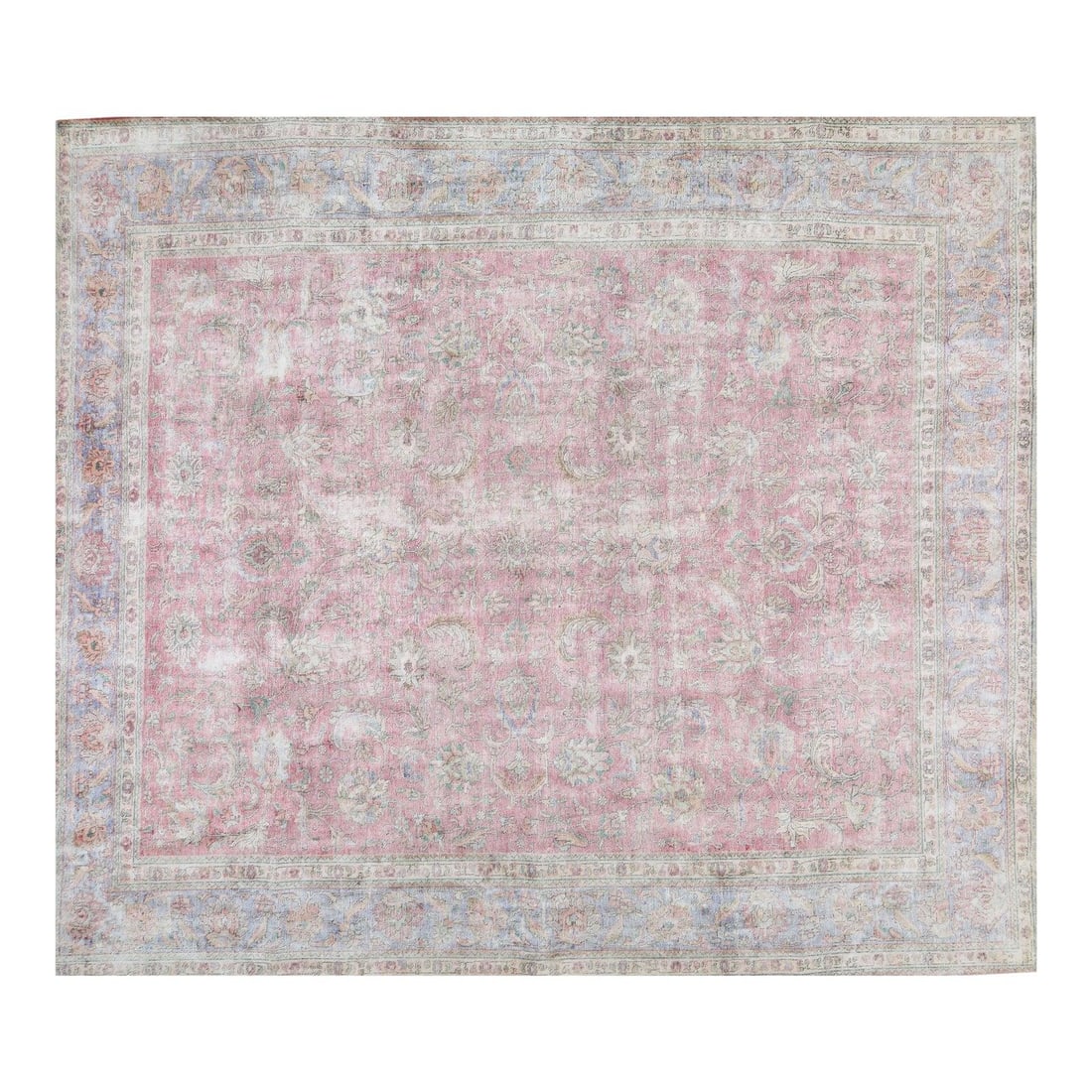 Eggplant Wool Area Rug Hand Knotted Vintage 10'x12'1": Eggplant Wool Area Rug Hand Knotted Vintage 10'x12'1" This vintage hand-knotted wool rug showcases traditional craftsmanship combined with a modern design sensibility. Expertly made from wool, it feat